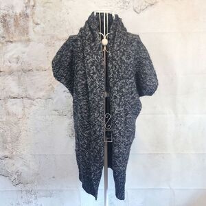 Calvin Klein Jeans Charcoal Grey Marled Knit Sweater Womens Size M